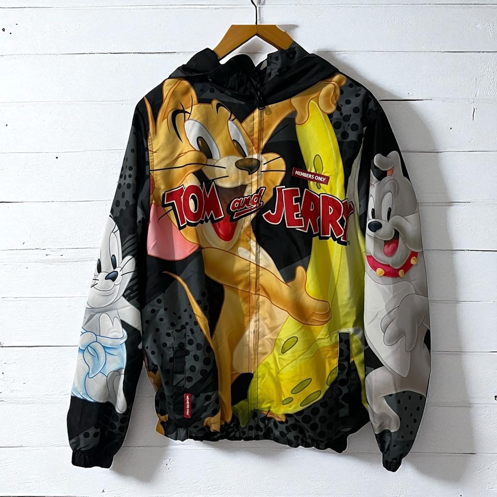Tom and Jerry Members Only Full Print Jacket Cartoon Character Size S